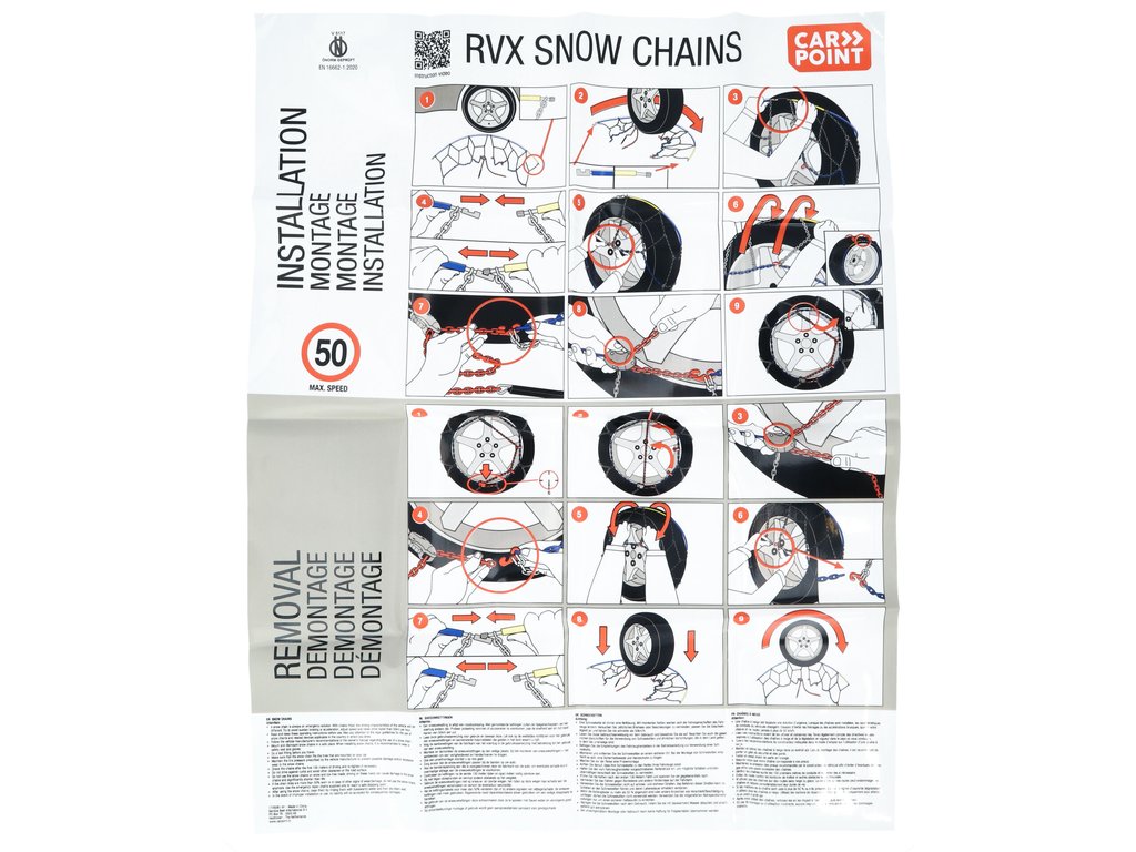 Sneeuwkettingen Carpoint RVX-245 16mm 15/16/17/18/19 inch